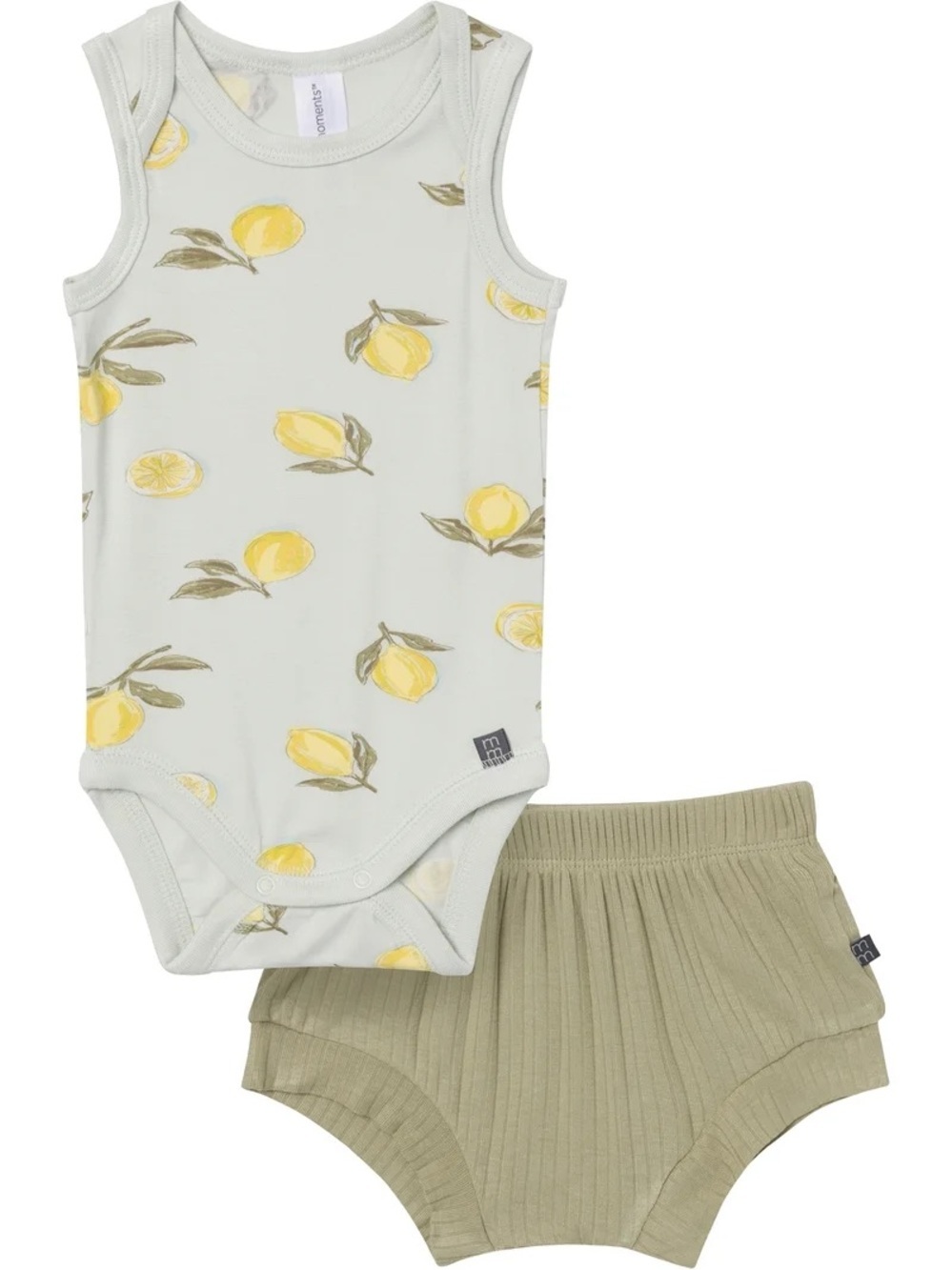 NWT Gerber Modern Moments Baby Lemon Outfit Set 12 Months